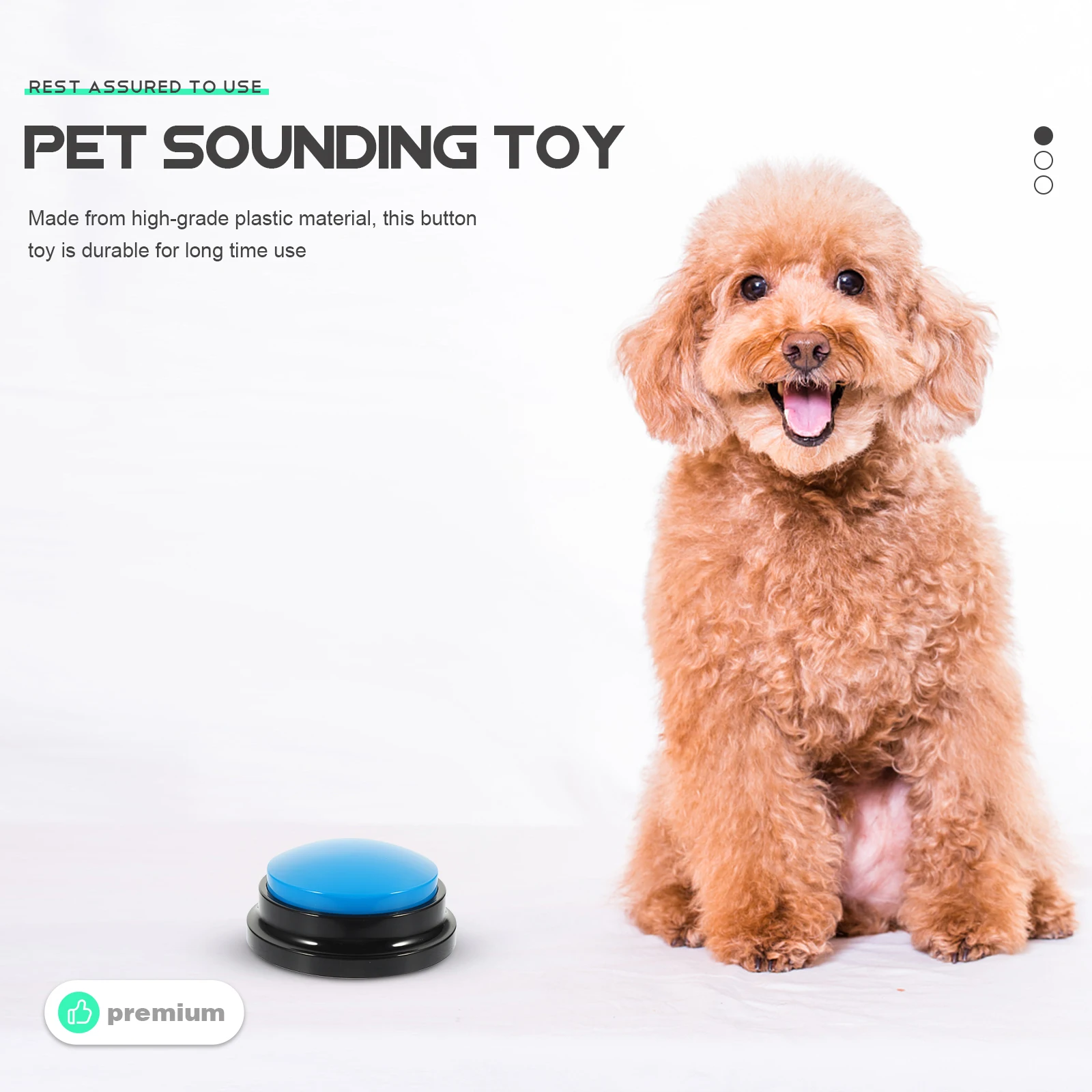 

Button Sound Barking Dog Device Plastic Recording Training Talking Buttons