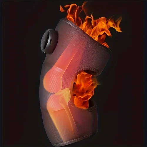 Imagen 2 del producto Masajeador térmico de rodilla de una y dos patas, envoltura térmica 3 en 1 para rodilla, codo y hombro, almohadilla térmica vibratoria para rodilla, 3 modos ajustables de vibración y calor, almohadilla térmica para relajación de rodilla, codo, hombro y pierna (dispositivo de doble uso)