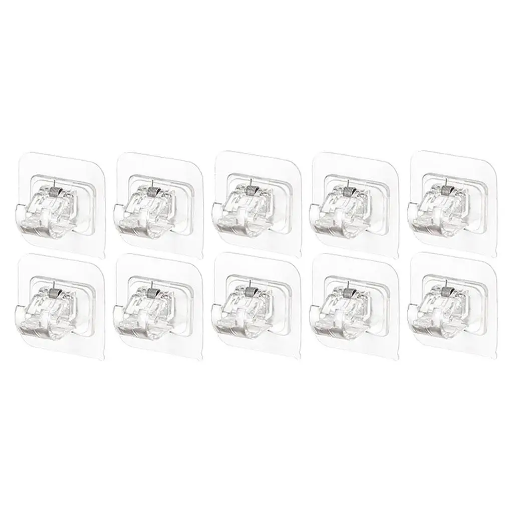 10pcs Curtain Rod Holder Drapery Wall Bracket Rod for Home bathroom and kitchen Room Hotel view 2