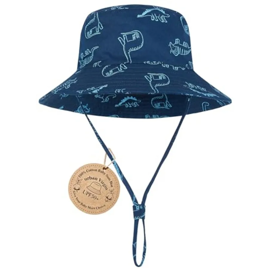 Baby Sun Hat UPF 50+ Sun Protective Toddler Bucket Hat Summer Beach Hats Wide Brim Outdoor Play Hat for Boys Girls