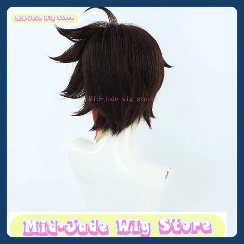 Mid-jade Perücke Shop NIJISANJI Saezugaoka Akina Cosplay Perücke Anime Spiel Rollenspiel Synthetische Haar Halloween Party Kostüme Requisiten