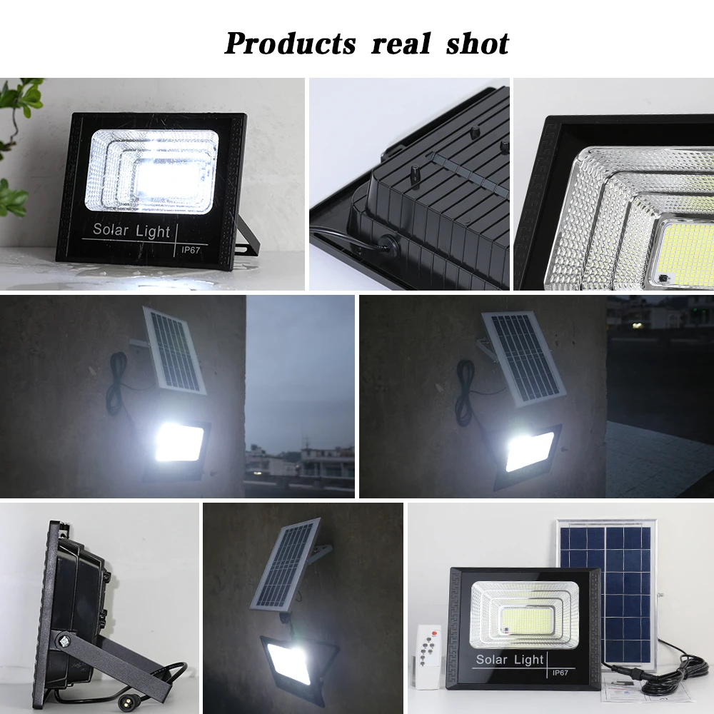 Imagem -05 - Luzes de Inundação Solares Led com Controle Remoto Refletor Solar ao ar Livre Holofotes para Jardim e Rua 50w 100w 200w 300w 500w