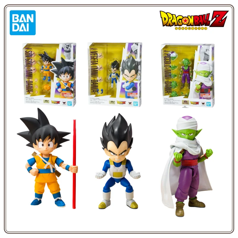 

Spot Goods Bandai S.H.Figuarts Dragon Pearl DAIMA Anime -SON GOKU (MINI)&VEGETA (MINI)&PICCOLO (MINI)- Action Figures Toys