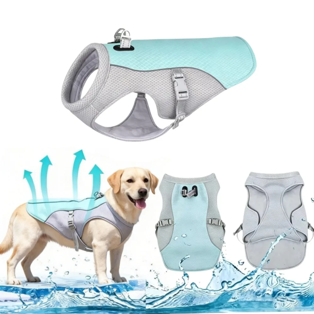 1 Stück Hitzebeständige Atmungsaktive Sonnenschutz-Kühlweste für Hunde, Sommer-Kühlkleidung für Kleine und Große Hunde bei Outdoor-Spaziergängen