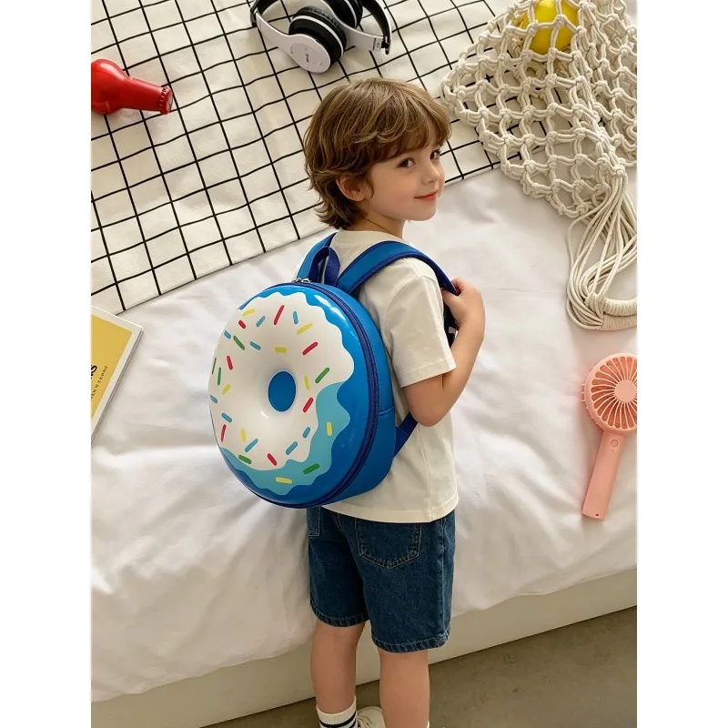 

Boys Girls Cartoon Donut Eggshell Bag Kids Lightweight Kindergarten Daily Backpack