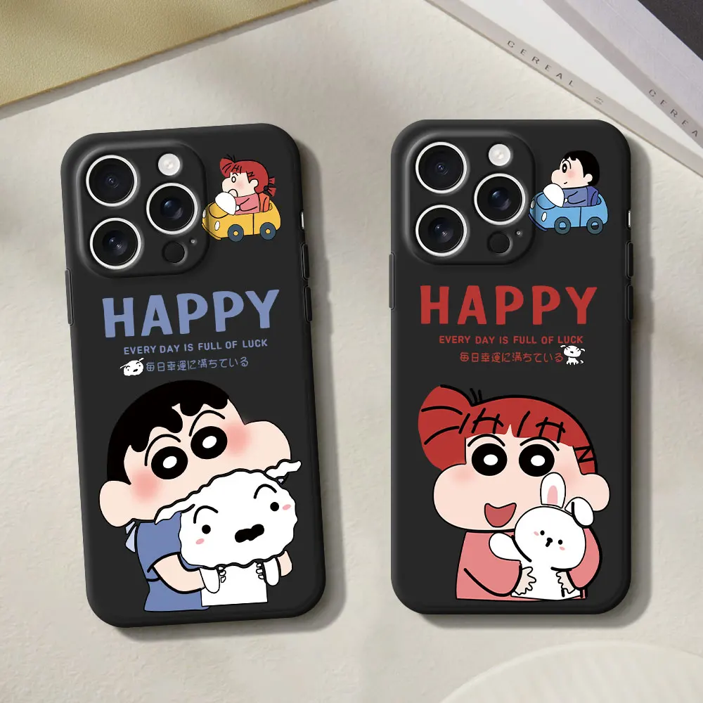 Black Soft Case For Xiaomi 17T 15T 14T 13T 10T Mi 11 Lite 5G NE 11T Pro TPU Mobile Phone Cover Nohara Shinnosuke Sakurada Nene view 4