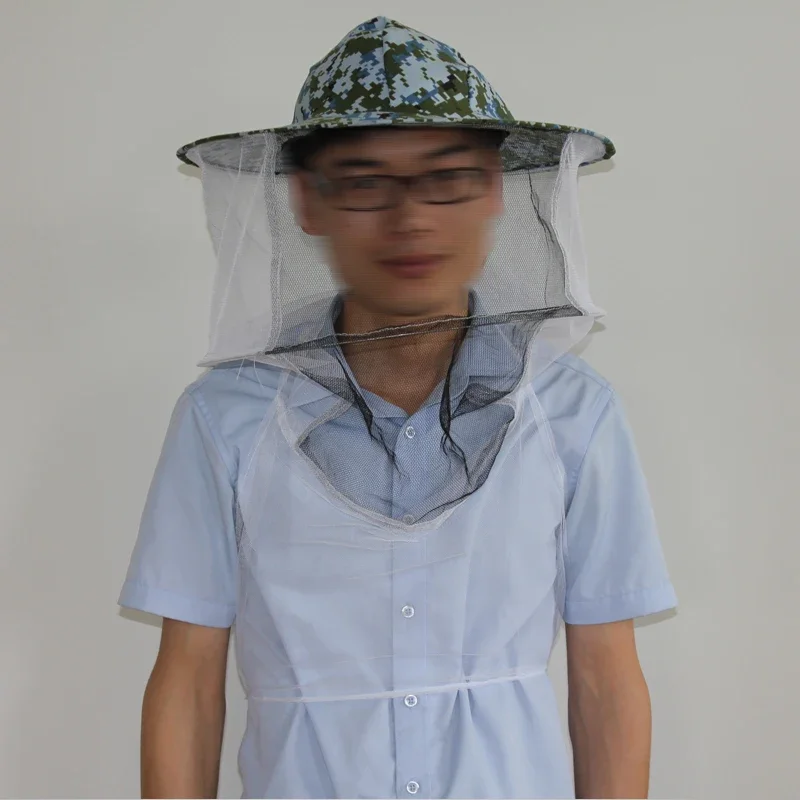 1PCS Navy camouflage preventing cap bee clothing protective hat anti mosquito bee net size