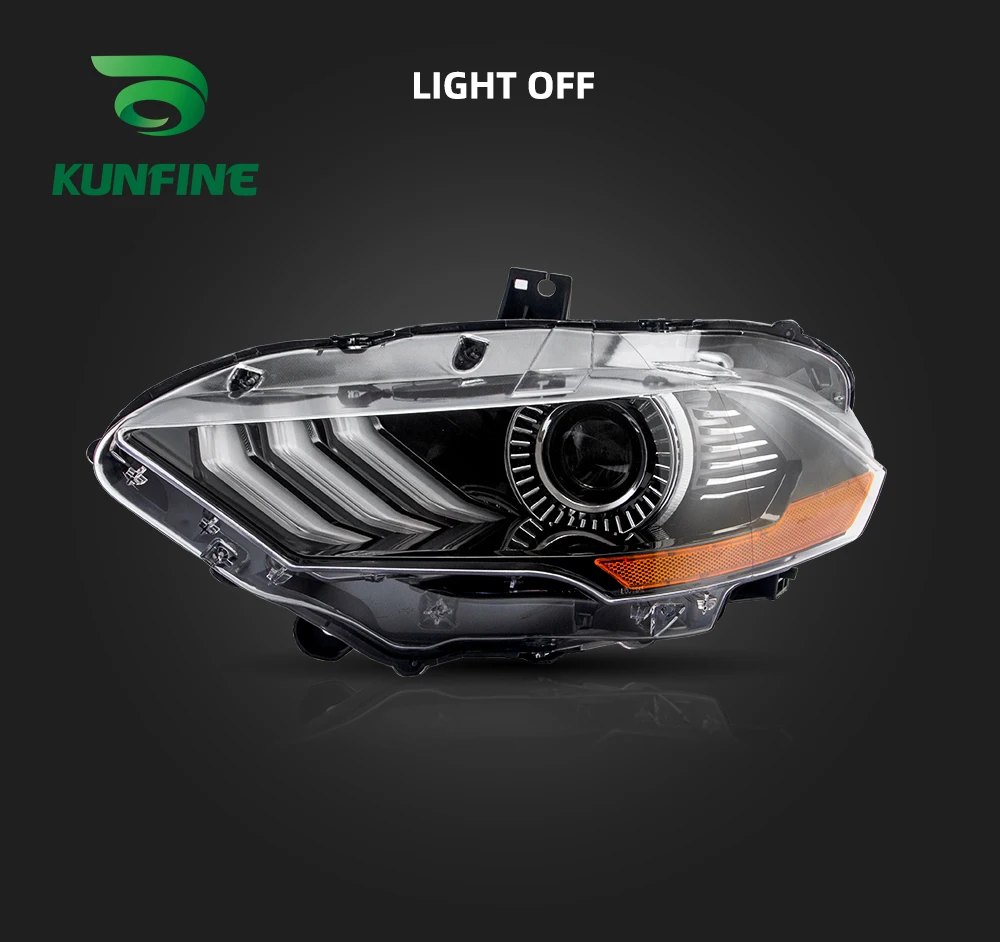 KUNFINE Car Styling Car Headlight Assembly For Ford Mustang 2018-up LED Head Lamp Car Tuning Light Parts Plug And Play