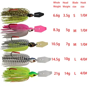 Mycena 7g/9g/11g/14g/21g Fischereivibration Spinner Köder Blade Tänzer Buzzbait Wobbler Chatterbait Hauptverkaufspinner für Sea - №4