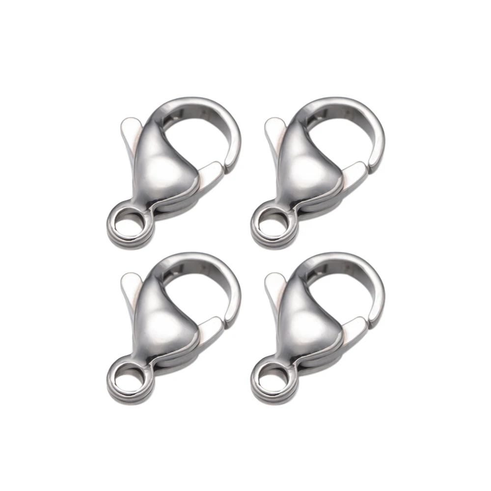 20Pcs Stainless Steel Lobster Clasps ​Fastener Hook Lock Connectors DIY Bracelet Necklace Keychain Jewelery Making Accessories