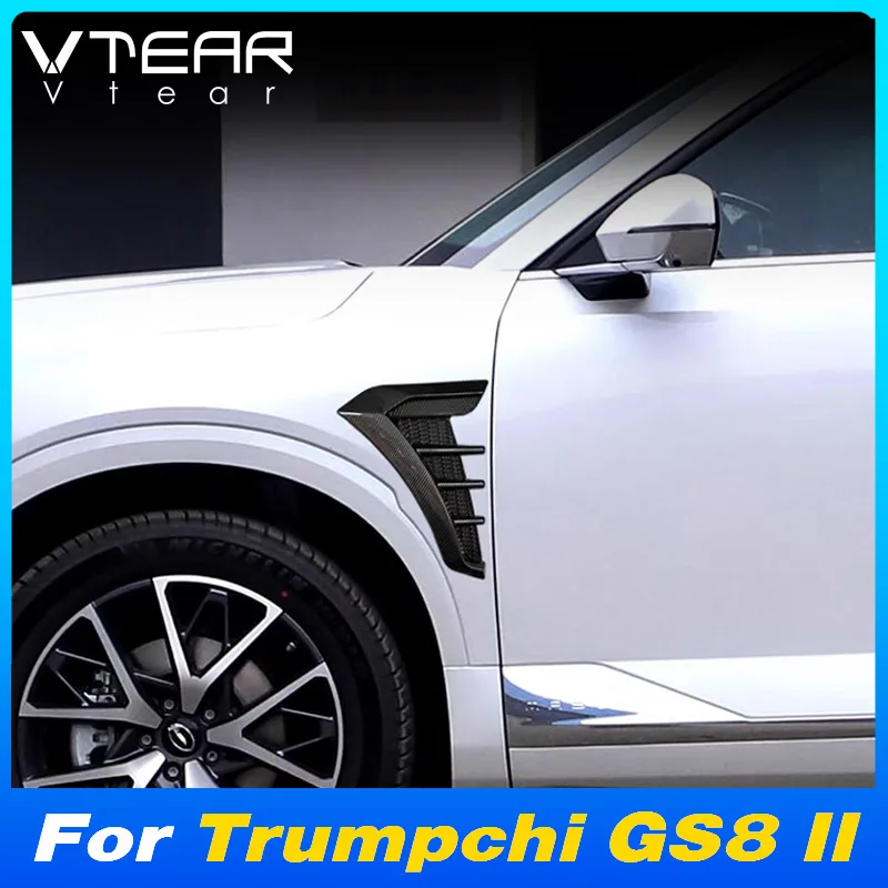 

Vtear Car Body Leaf Panels Stickers Exterior Side Fender False Air Inlet Cover Styling Decoration For GAC Trumpchi GS8 II 2023