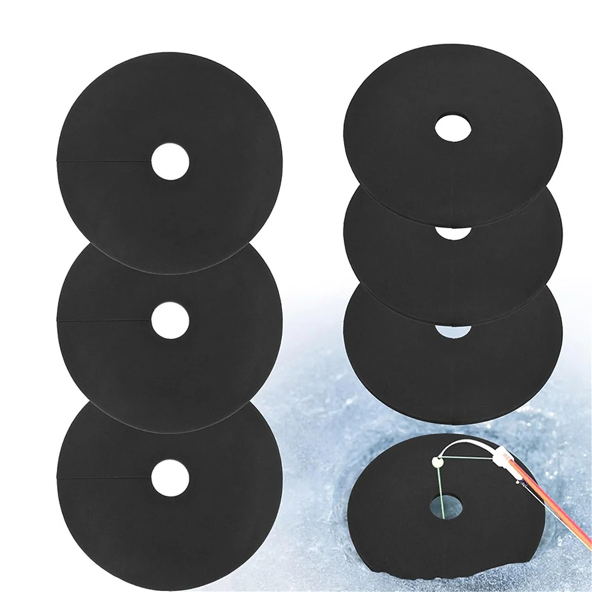ABNJ Ice Fishing Manhole Cover, Ice Fishing Insulator Derrick Ice Fishing Accessories Anti-Freezing Manhole Cover - view 6