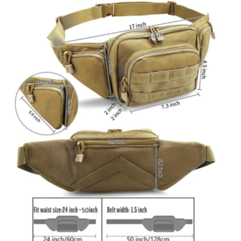 Outdoor Sports Army Military Hunting Climbing Camping Belt Bag Tactical Men Waist Pack Nylon Hiking Phone Pouch New