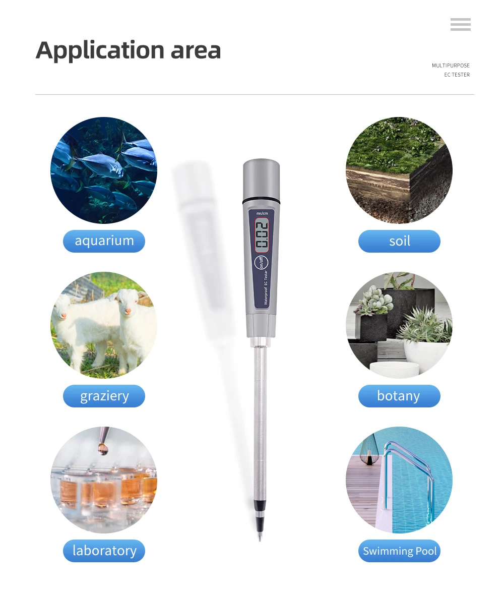 EC-316 Soil EC Tester Digital Tester 0-4.00 mS/cm LCD for Aquarium Swimming Pool laboratory Soil Hydroponics Plant 60%OFF