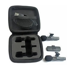 Wireless Lavalier Mic Case Lapel Microphone Case Clip on Microphone Case Microphone Bag(not included microphone)