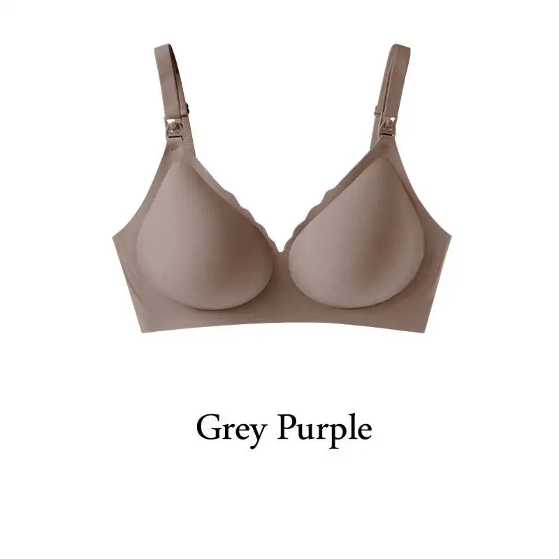 Maternity bra with push-up front to prevent sagging Seamless breathable and comfortable nursing push-up bra - Image 12