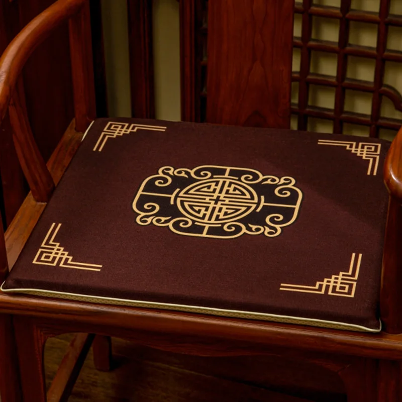 Chinese Style Solid Wood Furniture Cushion Redwood Sofa Seat Cushions Dining Chair Pads Official Chair Mat for Tea Room Home