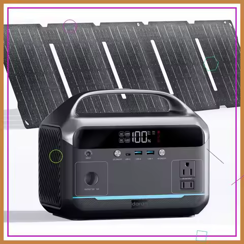 350W Portable Power Station with 40W Solar Panel, 288Wh LiFePO4 Battery, Emergency Backup for Camping RV Off-Grid