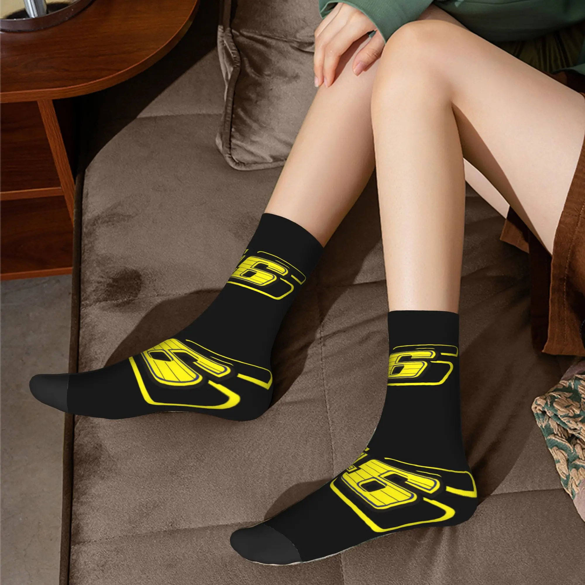 Custom Motor-Gp Racer Mens ถุงเท้าลูกเรือ Unisex ตลก 3D การพิมพ์รถจักรยานยนต์ชุดถุงเท้า