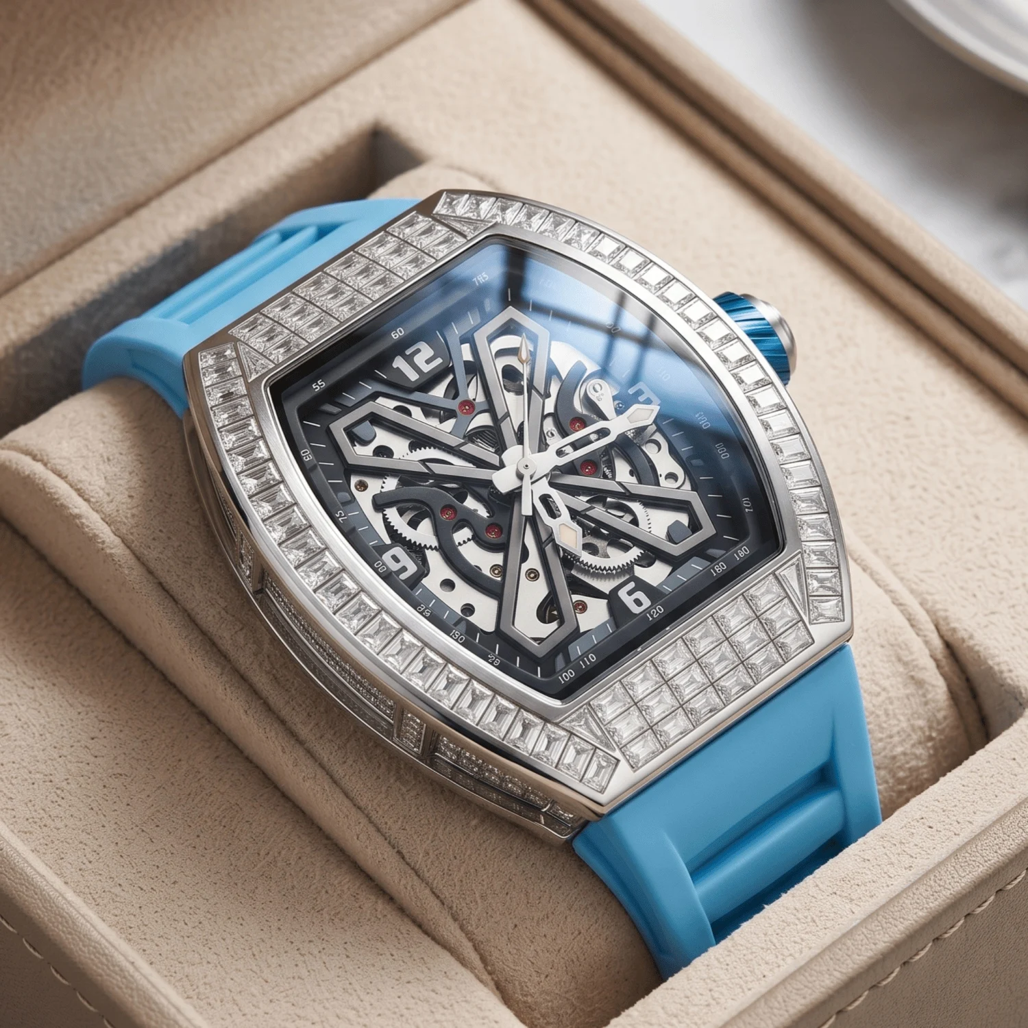 Stones Watches & Jewelry In Sweden Ab - Luxury wine barrel stone inlaid fully