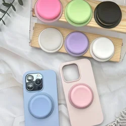 Silicone Magnetic Phone Grip Foldable For MagSafe Finger Ring Holder Anti-slip Expanding Stand For All Smartphones