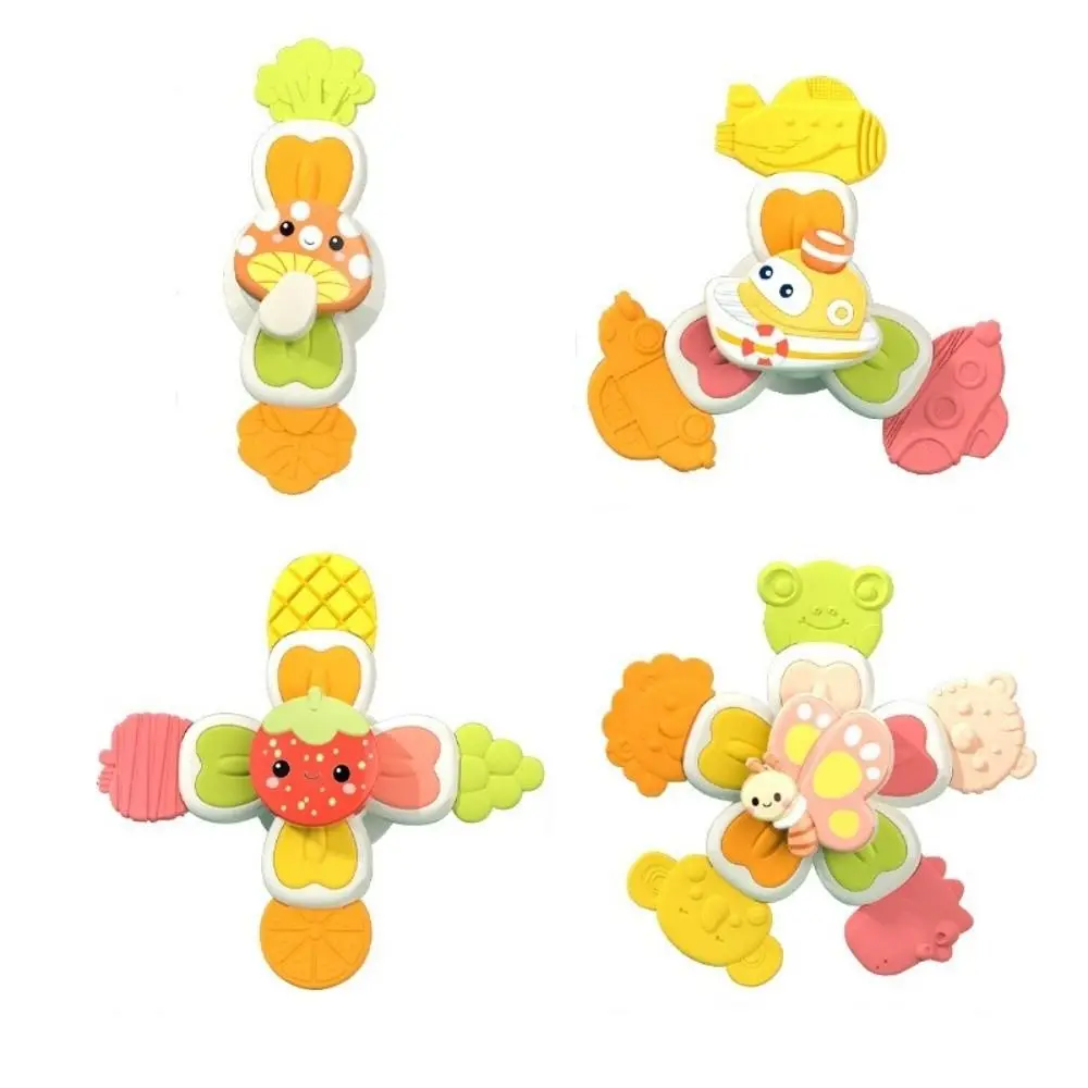 4 قطع من لعبة الغزل الكرتونية اللطيفة المبتكرة مثيرة للاهتمام مع كوب شفط لعبة الاستحمام للأطفال #5