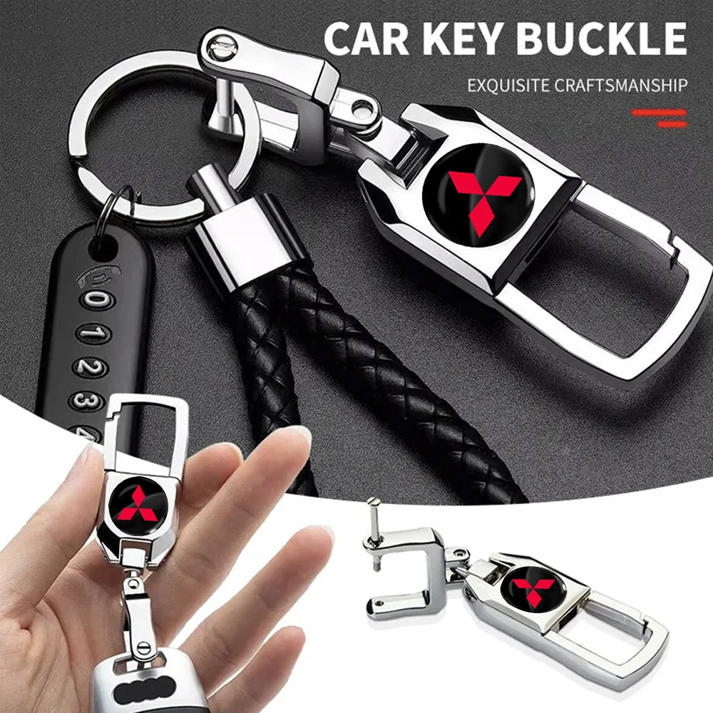 

1Pcs Car Key Chain Car Logo Metal Key Chain Car Accessories for Mitsubishi Asx Lancer Pajero Outlander Eclipse Space Delica Ex