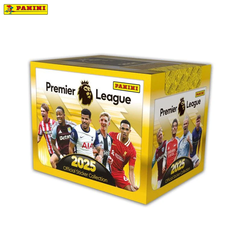 

Официальная коллекция наклеек Panini Premier League 2025, стартовая карта, пять пакетов наклеек, подарок для мальчиков