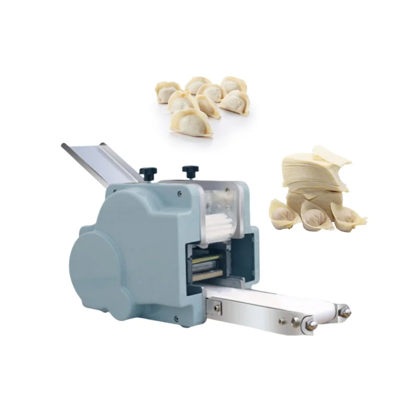 ماكينة تغليف الزلابية الكهربائية ماكينة صنع الجلد باللحم ماكينة ضغط العجين التجارية 50-90 مللي متر ماكينة صنع الجلد الزلابية 110/220 فولت