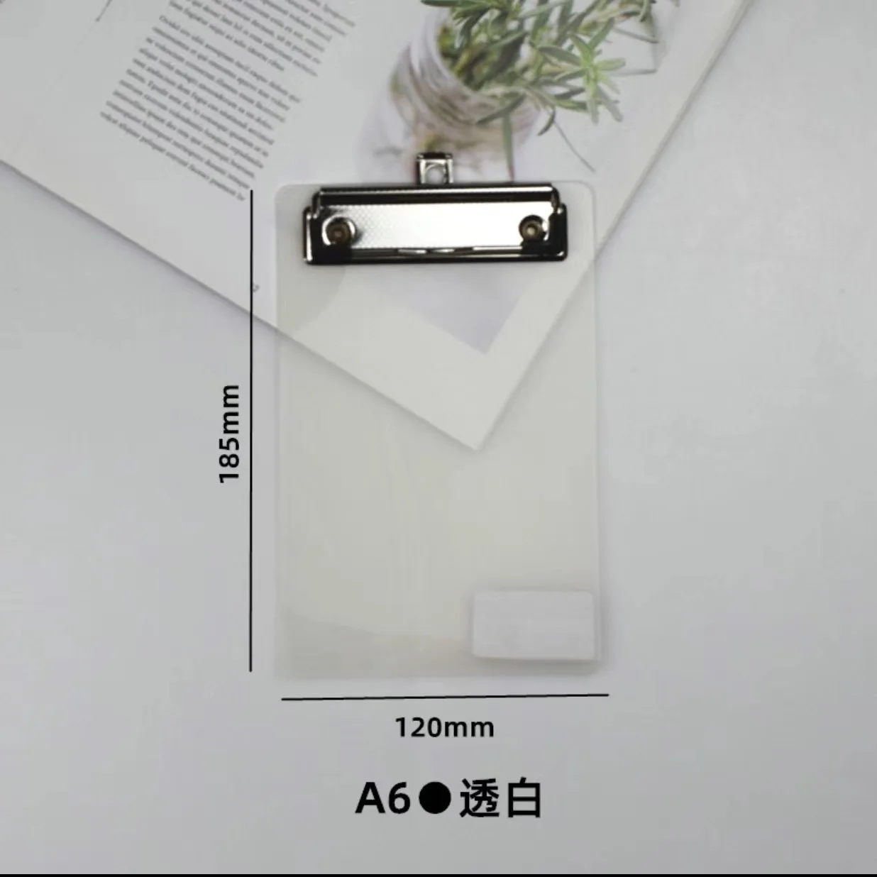 Mini Clipboard Transparent Portable Small Board Clip Student Pocket Memo Clip Folder Board plastic Office Supplies
