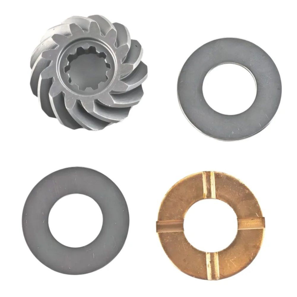 Pinion Nut and Flat Thrust Bearing Replacement Kit for 9.9 and 15 Outboard Gear Boxes Matching OEM Dimensional Specs