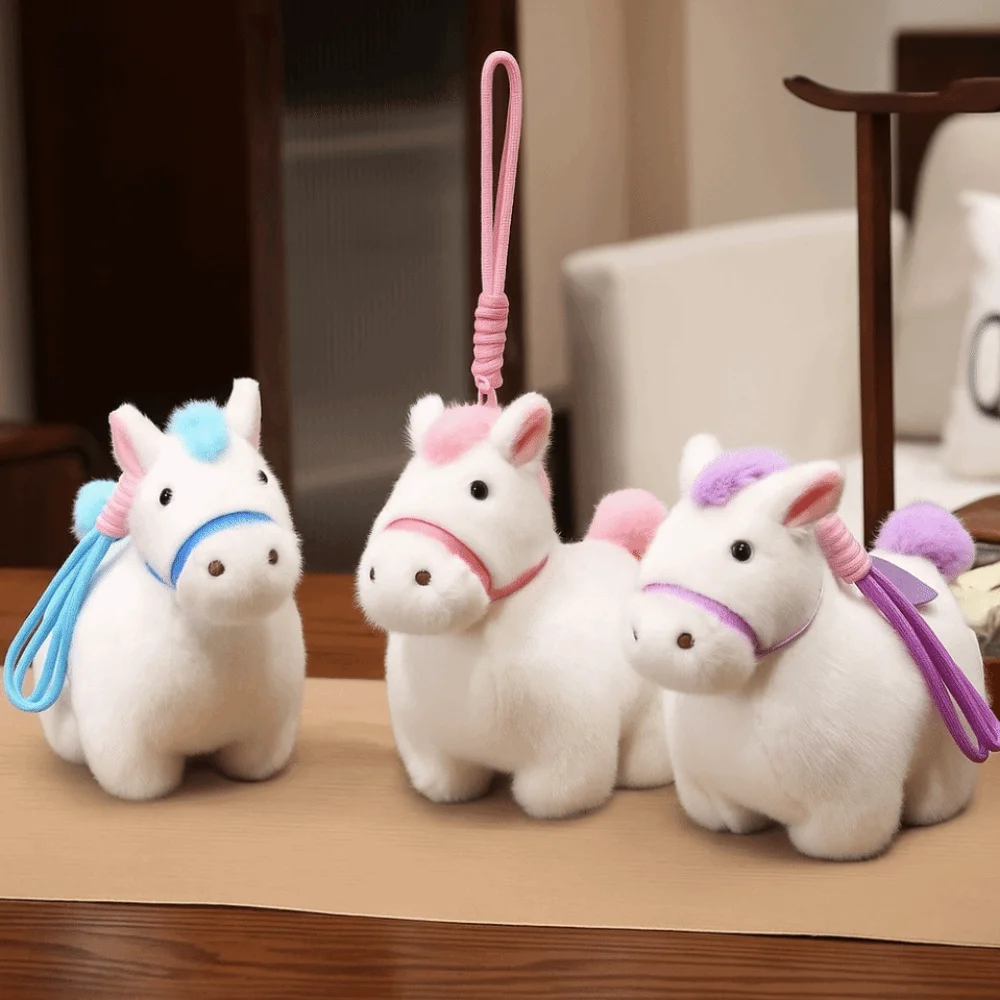 الإبداعية الكرتون المهر قلادة ستيد دمية التميمة دمية أفخم الحصان المفاتيح الحيوان رقيق زودياك المهر تمثال هدية عيد ميلاد #2