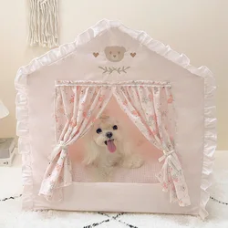 Dog Bed House Tent Cats Puppy Kitten Indoor Cozy Kennel Nest Sofa Couch Cushion Items Supplies