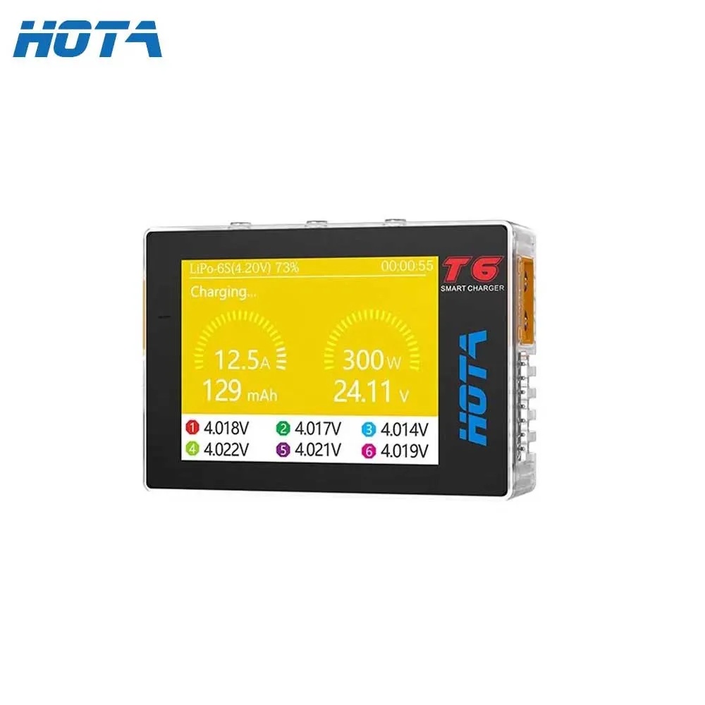 

HOTA T6 300 Вт 15 А Зарядное устройство LiHv Lipo NiMh Литий-ионное Ni-Cd Цифровое зарядное устройство 1-6S Lipo Balance Зарядное устройство Разрядник PD 90 Вт 5A RC