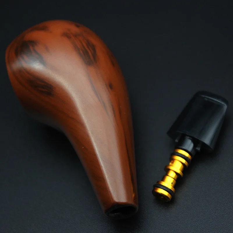 0013 Classic Wood Grain Resin Pipe filtro per camino tubi per fumatori lunghi pipa per tabacco regali per sigari Narguile Gift Grinder Smoke Mouthp