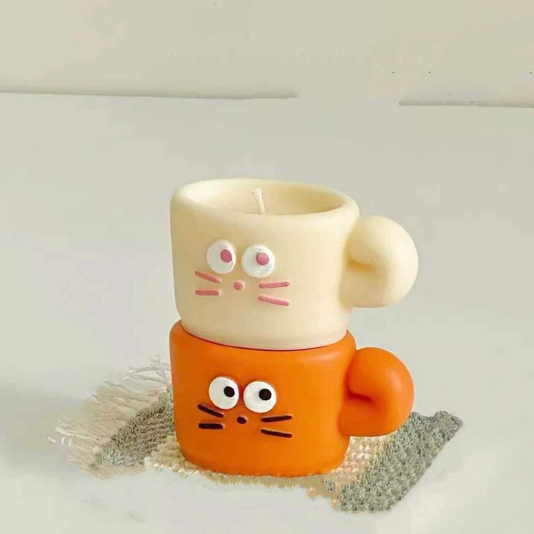 

cat cup silicone mold diy handmade candle mold candle making supplies