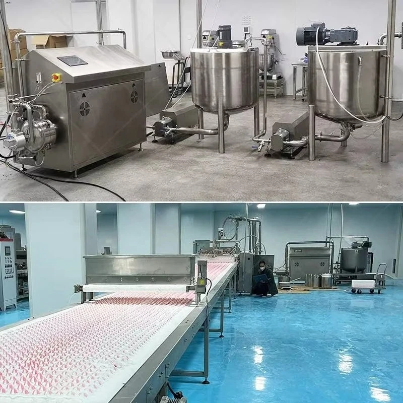Industrial Semi Full Automatic Marshmallow Making Machine Customize Cotton Candy Roll Production Line Candy Processing Equipment
