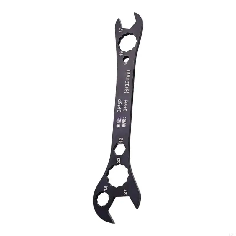 37ME Steel HVAC Wrench with Stamped Markings Air Conditioner Wrench for Service Tasks