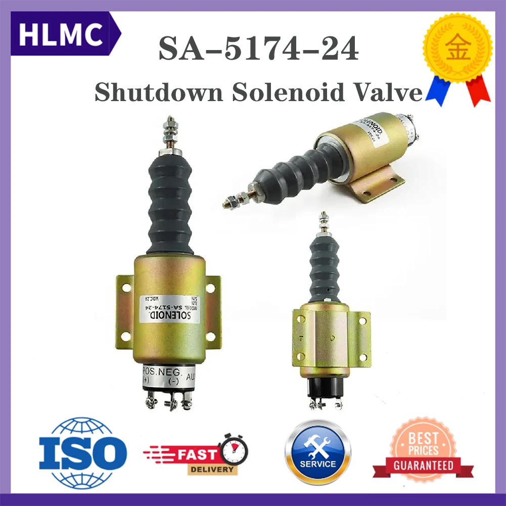 Stop Solenoid 2001ES-12E3U1B2S SA-5174-12 2001ES-24E3U1B2S SA-5174-24 Fuel Shutdown Solenoid Valve for Engine