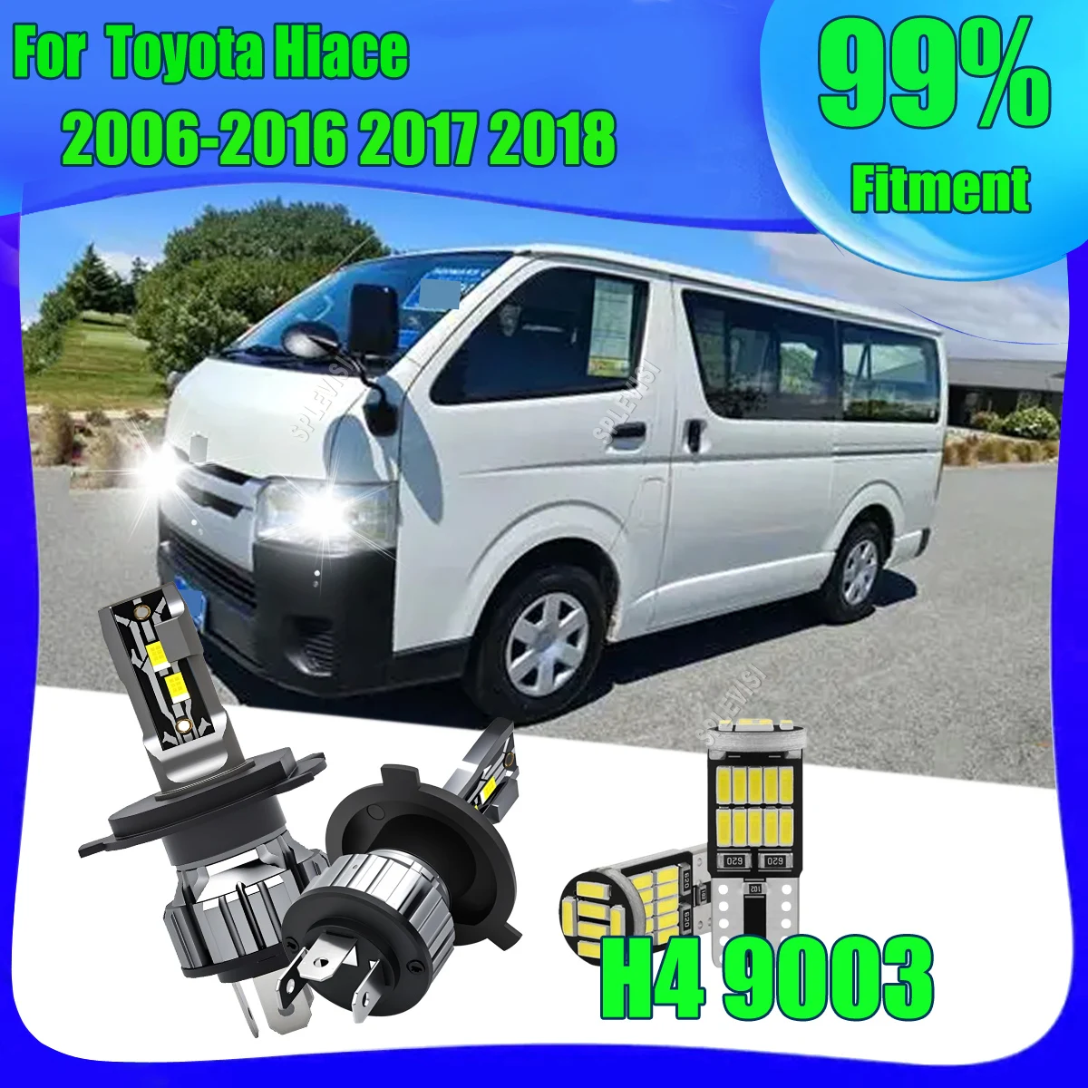 

Auto Car Headlight LED Bulbs for Bright White and Clear Lighting For Toyota Hiace 2006 2007 2008 2009 2010 2011 2012 2013-2018