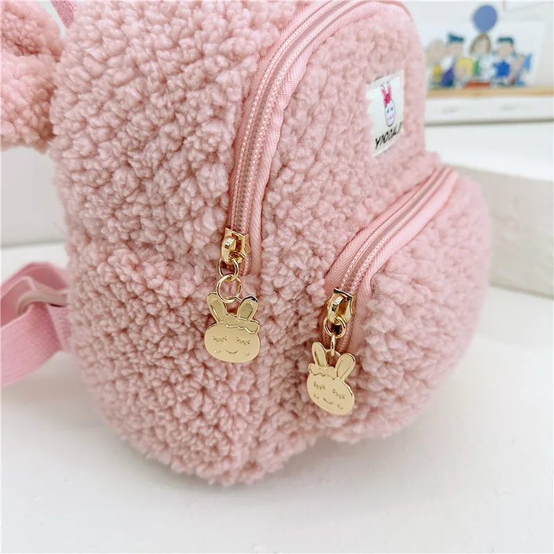 Kids Backpack Boy Cute Backpack Plush Bunny Bag Mother Kids Bags for Girl School Bags Cute Cartoon Backpacks Toddler Backpack