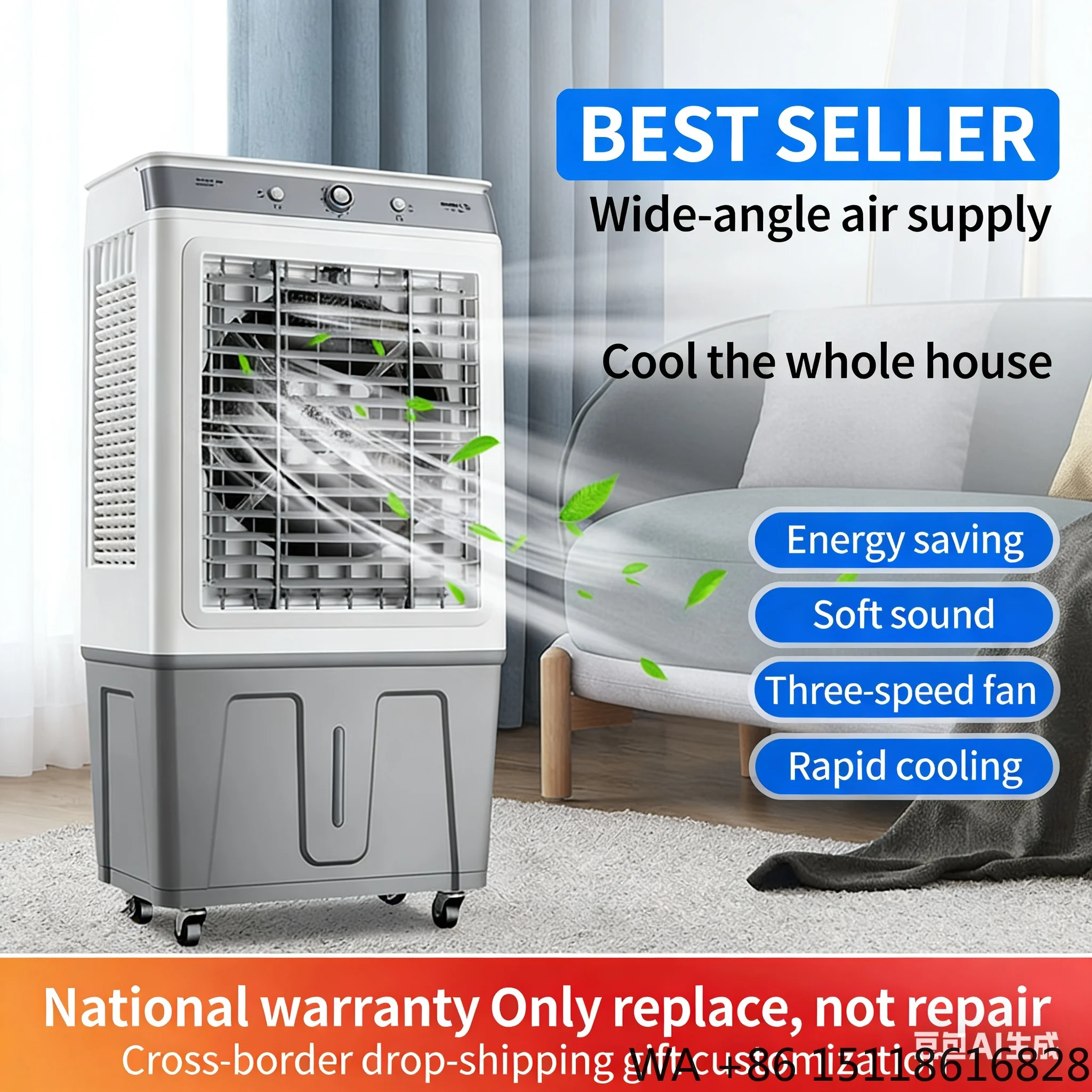 Arrival Home Portable Climatiseur Mini Ductless Air Conditioner Factory OEM Water Cooling Mobile Room Swamp Air Cooler