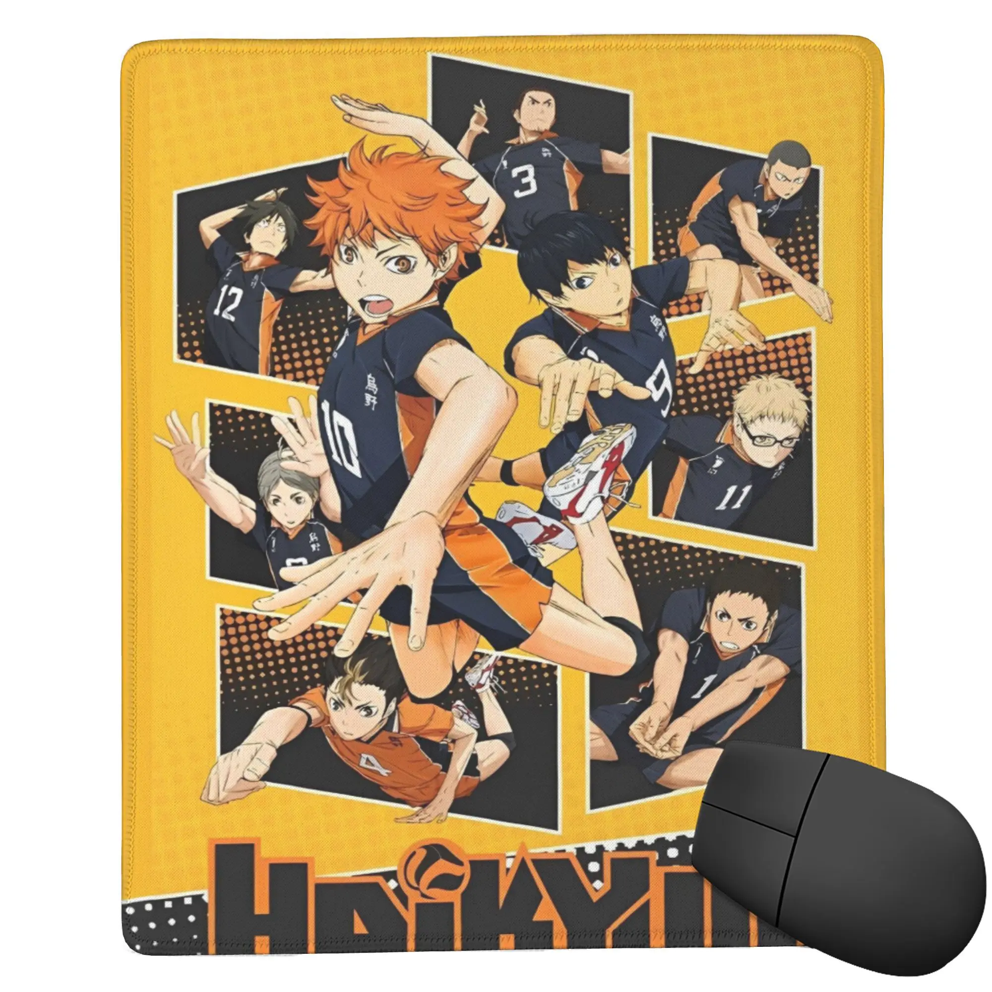 Anime Boy Volleyball Haikyuu  Keyboard Table Mats Mousepad  Laptop Fabric Computer Mouse pad