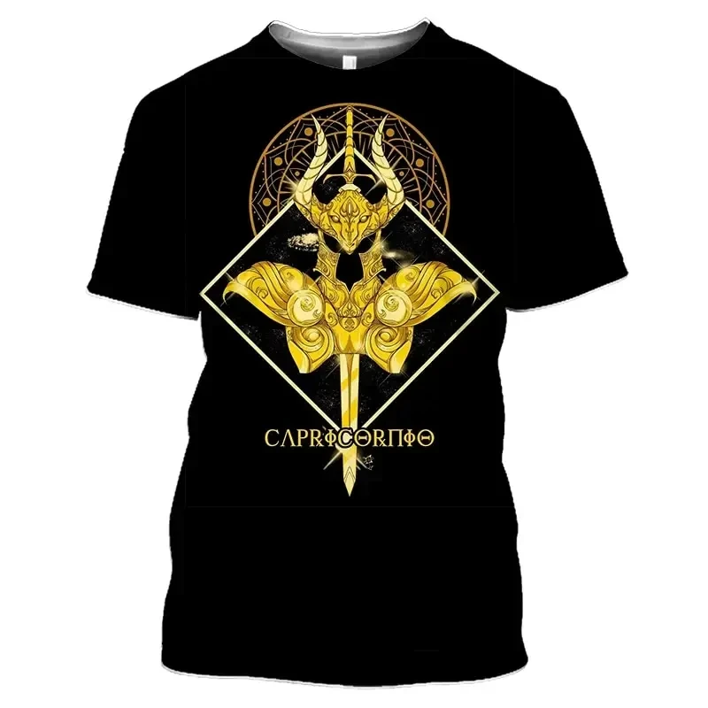 Anime Saint Seiya 3D Printed T-Shirt Street Casual Male And Female Fashion Short-Sleeved T-Shirt O Collar T Shirt Top Clothing