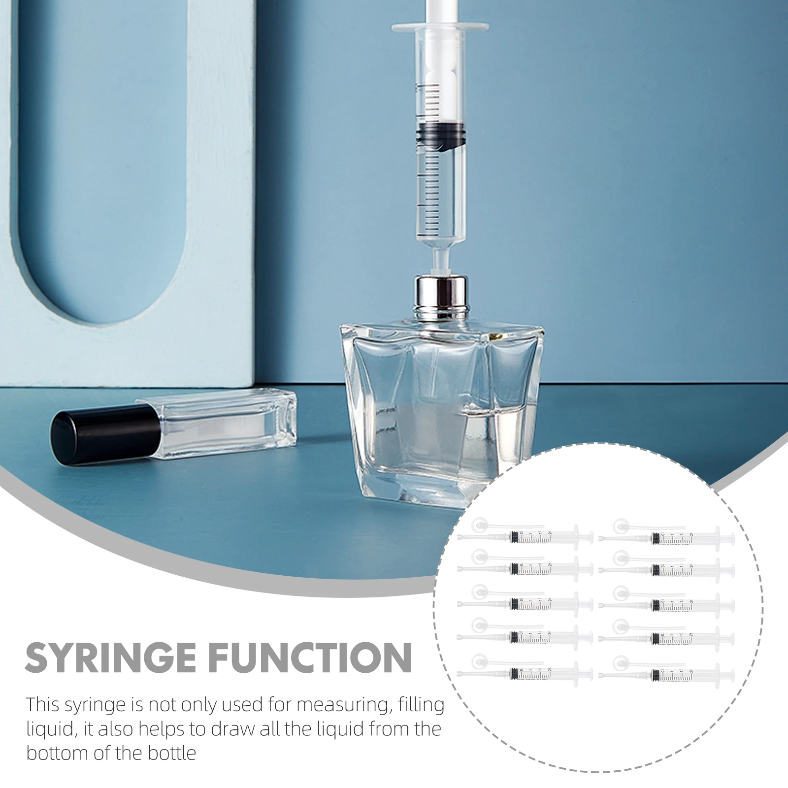 

1Set Perfume Dispenser Tool with Long Tip Syringe for Transferring Liquids Lab Experiments DIY Fragrance Filling Liquid
