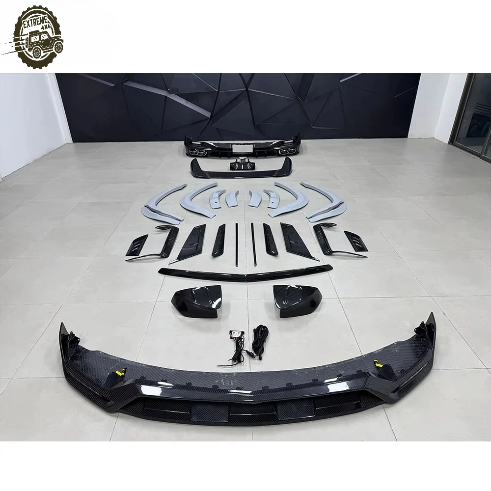 Full Set Carbon Bodykit for Escalade M Style Body Kit Car Upgrade Front Lip Over Fenders Hood Vent Rear Wing New Auto Parts