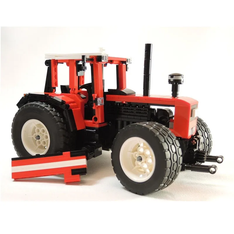 MOC-245050 Urban Agriculture Farm Tractor Bouwsteenmodel, 754 stuks, MOC Creatief verjaardagscadeau voor jongens voor kinderen