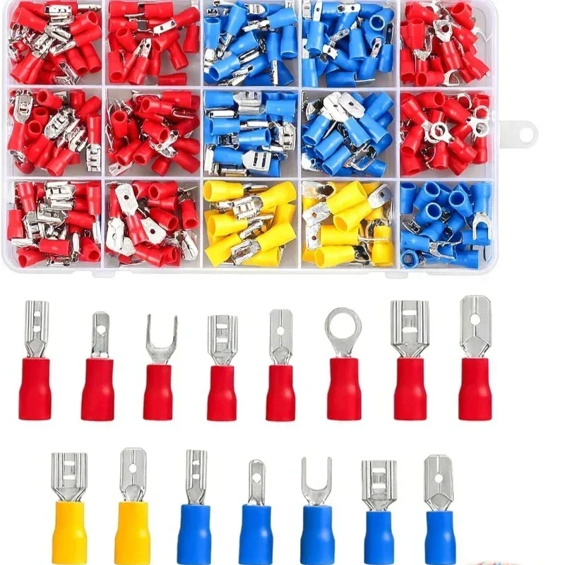 280-teiliges SN-02C Crimpwerkzeug-Set mit isolierten Ringkabelschuhen und O-Typ-Steckverbindern, Multiformat-Kabelcrimpzangen-Set für Auto und Motorrad – Detail 4