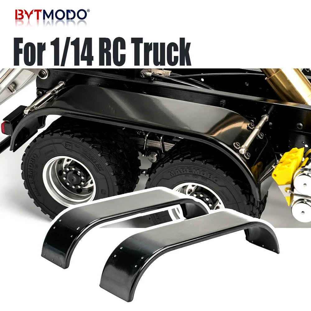 1/14 RC Dump Rear Fender Steel Mudguard Wheel Cover for Tamiya 1/14 Rc Tractor Truck Tipper Dumper