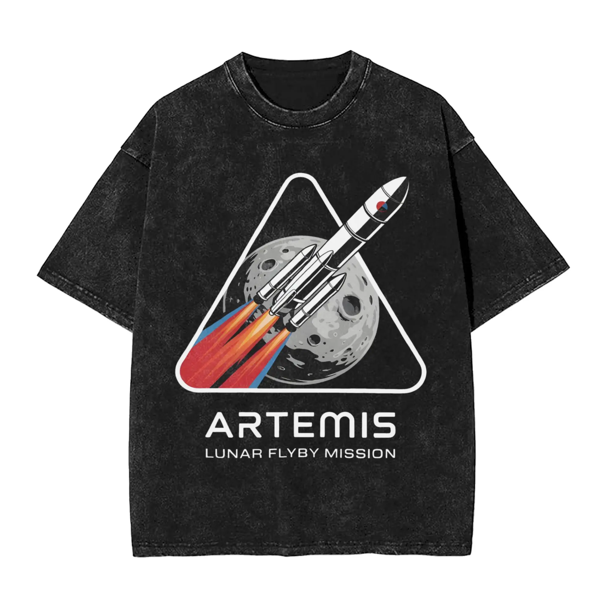 Artemis II Space Rocket Launch Mission to The Moon Artemis T Shirt  Short Sleeve Y2K Retro Tshirt Cotton Oversized Top Tees